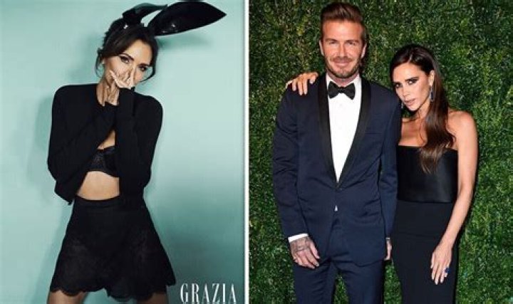Victoria Beckham starred in a scarlet slip dress and no underwear
